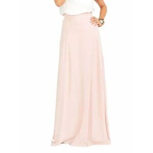 SHOW ME YOUR MUMU Princess Di Maxi Skirt Dusty Blush Crisp M